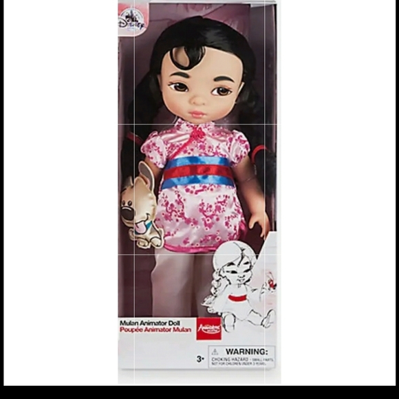 Disney Animators Collection Princess Mulan Toddler Doll + Puppy Dog 16